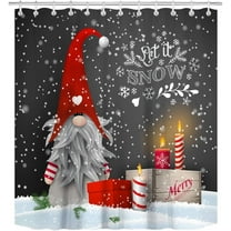 Gnome Shower Curtains for Bathroom Lovely Cute Sprite Christmas Let it Snow Fabric Shower Curtain Winter Xmas Holiday Bathroom Curtain Set with Hooks Included 72x72 inches