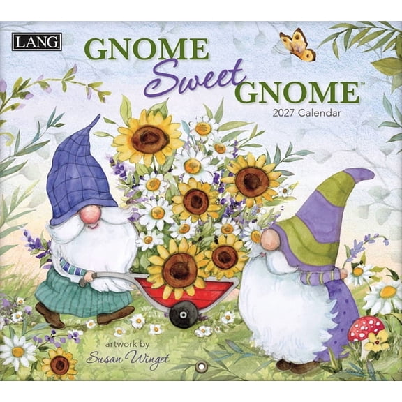 Gnome Sweet Gnome 2027 Wall Calendar, (Paperback)
