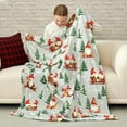 thumbnail image 1 of Gnome Throw Blanket Christmas Blanket Warm Plush Throw Blanket,Ultra Soft Cozy Blanket for Couch,Sofa and Bed(Xmas Gnome in Sleigh,50"x60"), 1 of 8