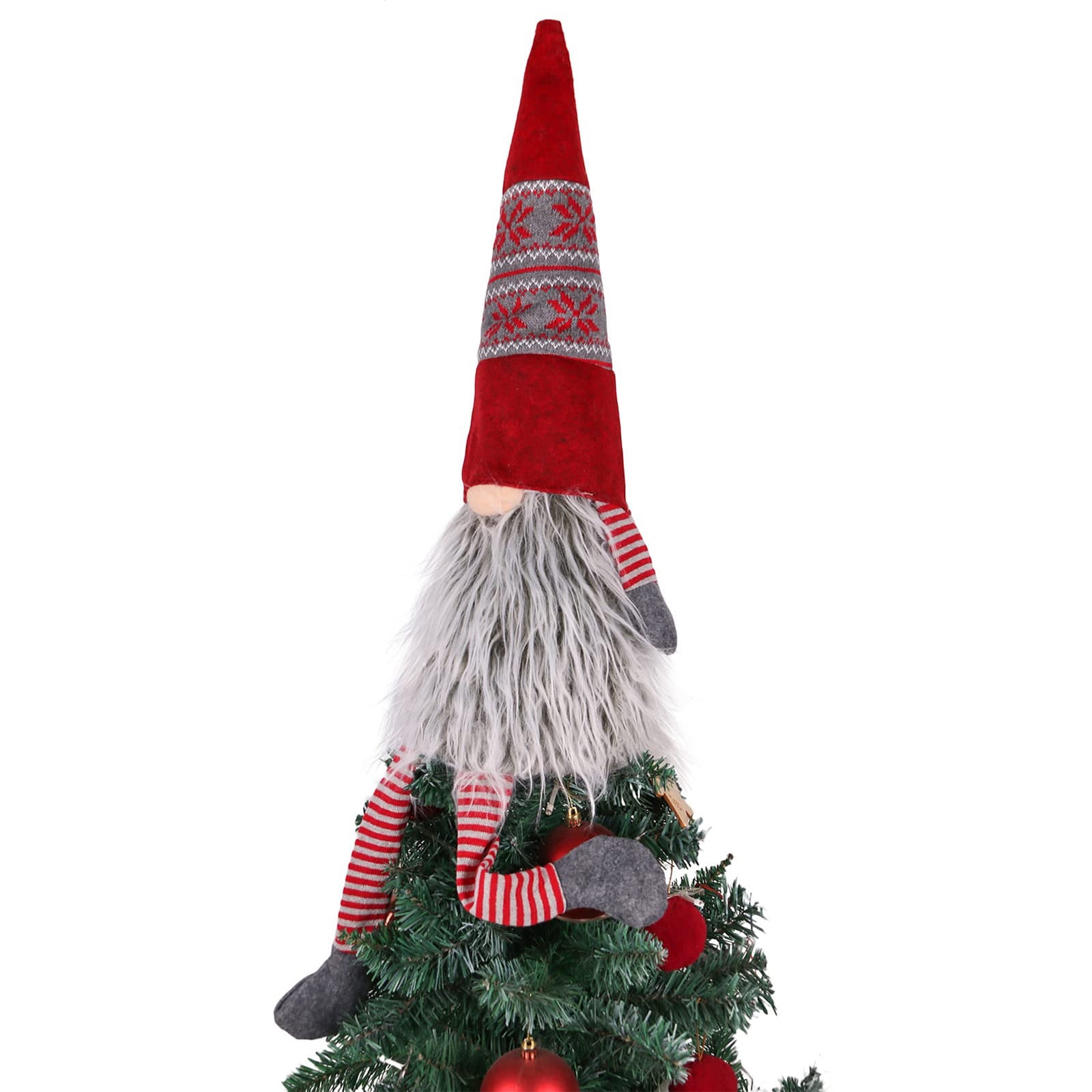 Gnome Tree Topper,22.8" Gnome Christmas Tree Topper,Handmade Tree