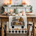 thumbnail image 1 of Gnome Truck Table Runner, Autumn Thanksgiving Kitchen Dining Table Decoration for Home Party Decor 13x36 Inches, 1 of 9