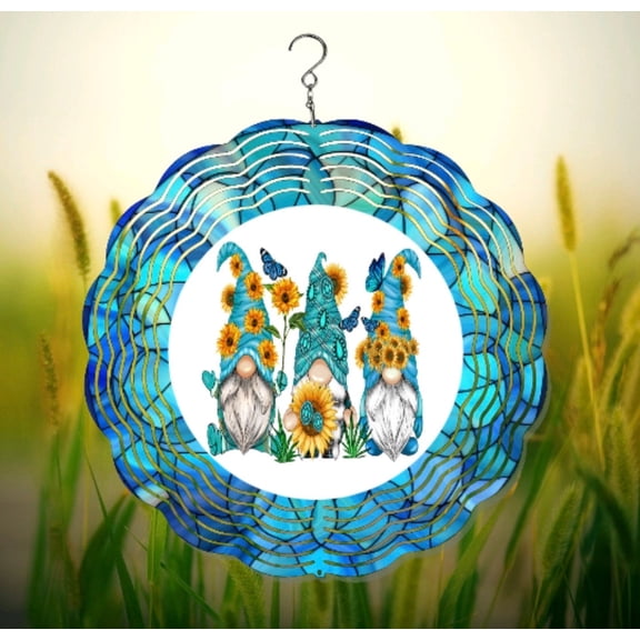 Gnome Wind Spinner, Garden Yard Whimsy Outdoor Dcor