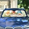 thumbnail image 1 of Gnome with Leaves Automotive Front Car Windshield Sun Shade Reflector Foldable for Front Fit for Cars Truck SUVs, 1 of 8