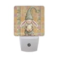 thumbnail image 1 of Gnome with Rabbit Ears Easter Eggs LED Night Light Sensor Lamp Plug-in Adjustable Brightness 2 Pack, 1 of 7