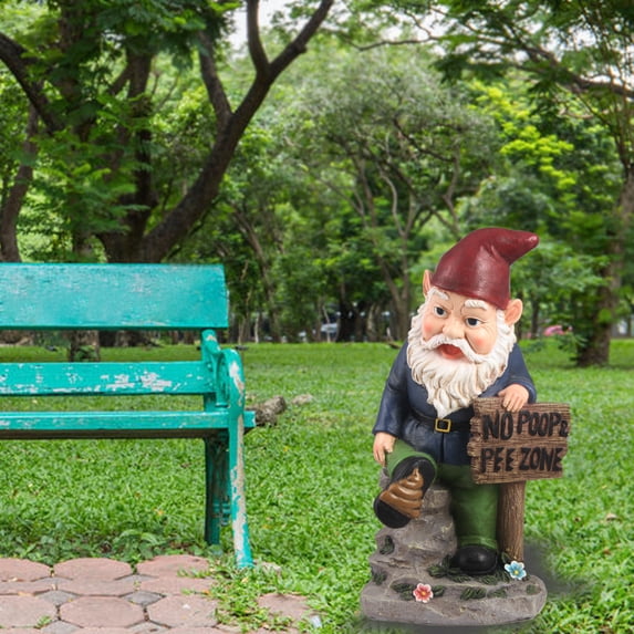 Gnome with Sign