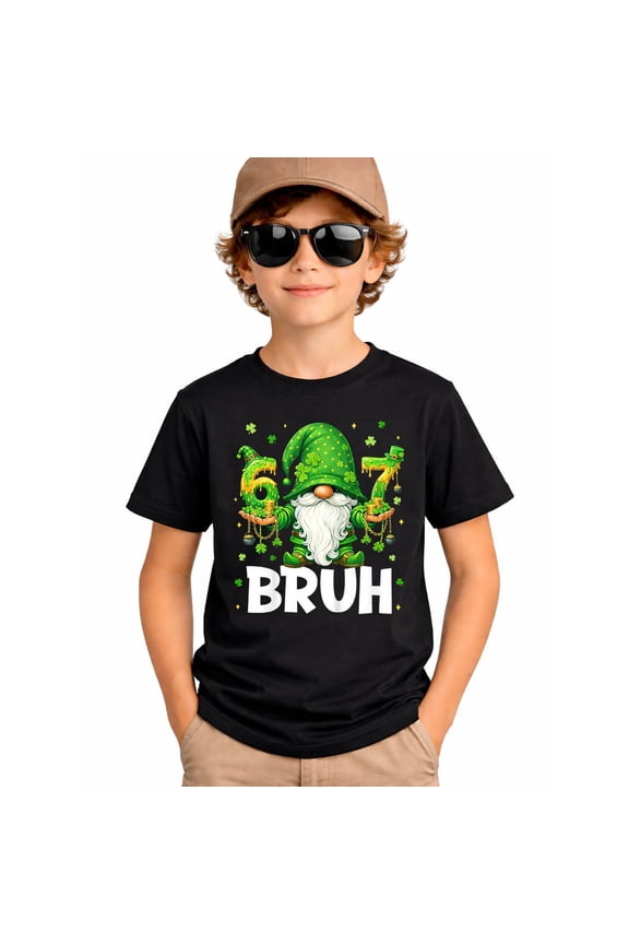 Gnomes 67 Six Seven St.Patricks Day Boys T-Shirt