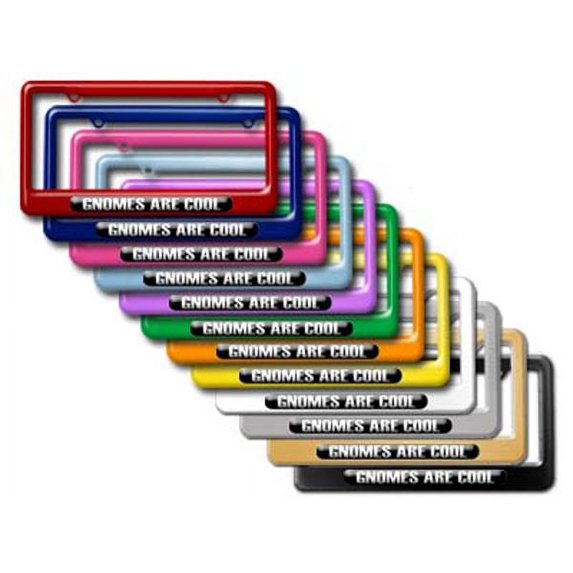 Gnomes Are Cool - Funny License Plate Frame