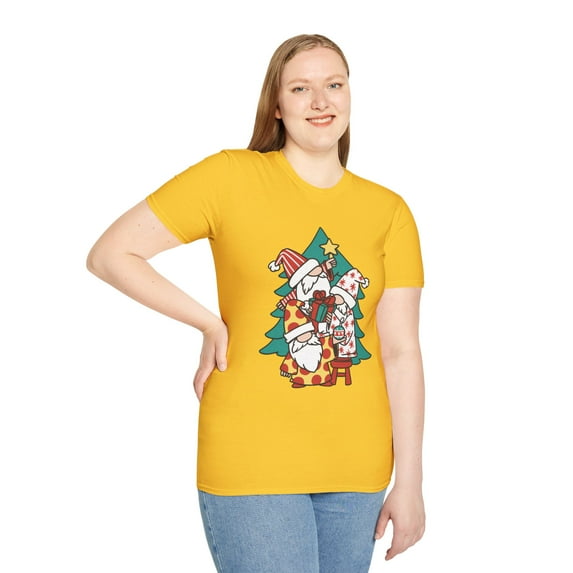 Gnomes Decorating Christmas Tree Holiday Novelty T-Shirt