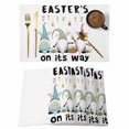 thumbnail image 1 of Gnomes Easter Placemats Set of 6, Eggs Botanical Carrot Pastoral Placemats for Dining Table, Place Mats for Kitchen Tabletop, Waterproof Wipeable Dining Table Mats Set, 1 of 9