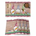 thumbnail image 1 of Gnomes Easter Placemats Set of 6, Eggs Tulips Spring Floral Retro Art Wooden Placemats for Dining Table, Place Mats for Kitchen Tabletop, Waterproof Wipeable Dining Table Mats Set, 1 of 9