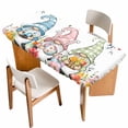 thumbnail image 1 of Gnomes Easter Table Cloths for 5 Foot Rectangle Tables, Eucalyptus Spring Floral Weeping Eggs Farmhouse Patio Waterproof Elastic Fitted Tablecloths, Washable Rectangular Table Cover for Camping, 1 of 8