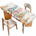thumbnail image 1 of Gnomes Easter Table Cloths for 8 Foot Rectangle Tables, Eucalyptus Spring Floral Eggs Leaves Rustic Patio Waterproof Elastic Fitted Tablecloths, Washable Rectangular Table Cover for Camping, 1 of 8
