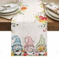 thumbnail image 1 of Gnomes Easter Table Runner - 70 Inch Long, Kitchen Dining Table Runner Dresser Scarves, Eucalyptus Spring Floral Eggs Leaves Rustic Farmhouse Decor for Coffee Tables Wedding Party Banquet, 1 of 8