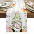 thumbnail image 1 of Gnomes Easter Table Runner - 70 Inch Long, Kitchen Dining Table Runner Dresser Scarves, Eucalyptus Spring Floral Eggs Wooden Farmhouse Decor for Coffee Tables Wedding Party Banquet, 1 of 8