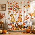 thumbnail image 1 of Gnomes Fall Shower Curtains for Bathroom, Maple Leaf Thanksgiving Pumpkins Orange Waterproof Fabric Shower Curtain, Decorative Bathroom Curtain for Bathtub, 72"x84", No Hooks Included, 1 of 9