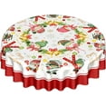 thumbnail image 1 of Gnomes Joy Christmas Decorations Tablecloth Farmhouse Xmas Winter Snowflake Table Cloth for Circular Table Cover Dinner Table Parties,60 Inch Round, 1 of 6