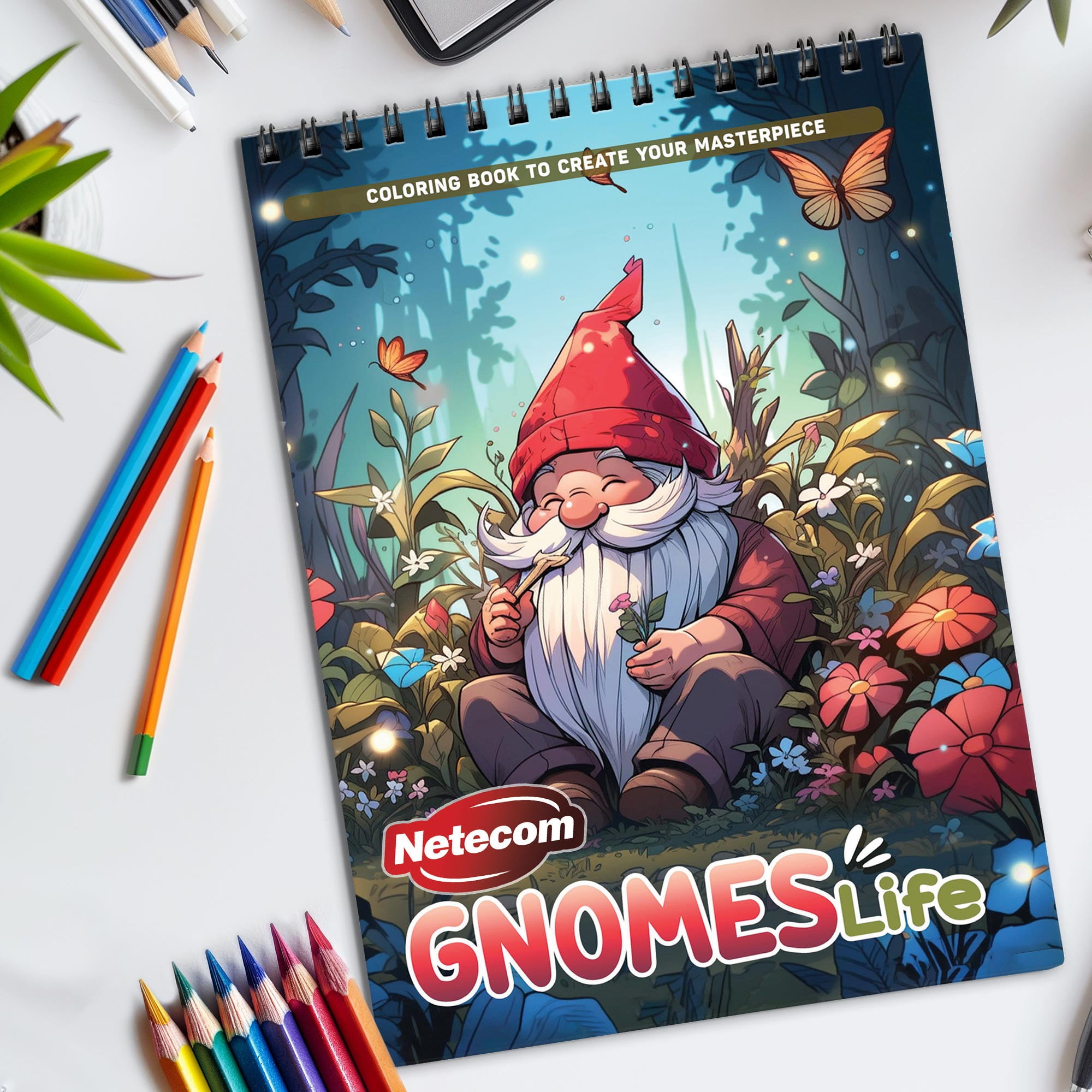 TPLHOUSE Spooky Christmas Coloring Book Spiral Bound for Adult, Premium Cover