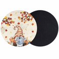 thumbnail image 1 of Gnomes Pumpkin Fall Coasters Set of 2, Absorbent Coasters for Drinks, Maple Leaves Thanksgiving Branches Coaster for Desk Coffee Table Protection, Home Decor House Warming Gifts 4", 1 of 8