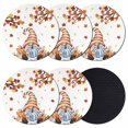 thumbnail image 1 of Gnomes Pumpkin Fall Coasters Set of 6, Absorbent Coasters for Drinks, Thanksgiving Branches Maple Leaf Coaster for Desk Coffee Table Protection, Home Decor House Warming Gifts 4", 1 of 8