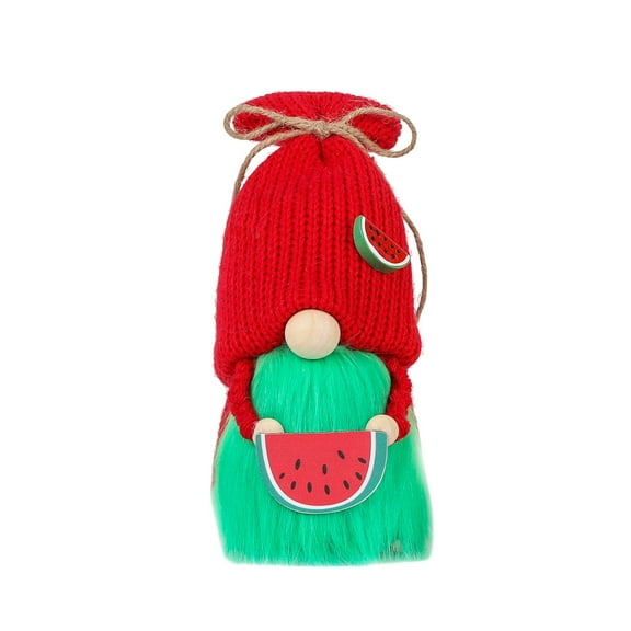 Cute Farmhouse Style Stuffed Plush Shelf Figurine Summer Fruit Rustic Lemon Watermelon Gnomes Decorations for Home & Office Indoor Gnome Decor