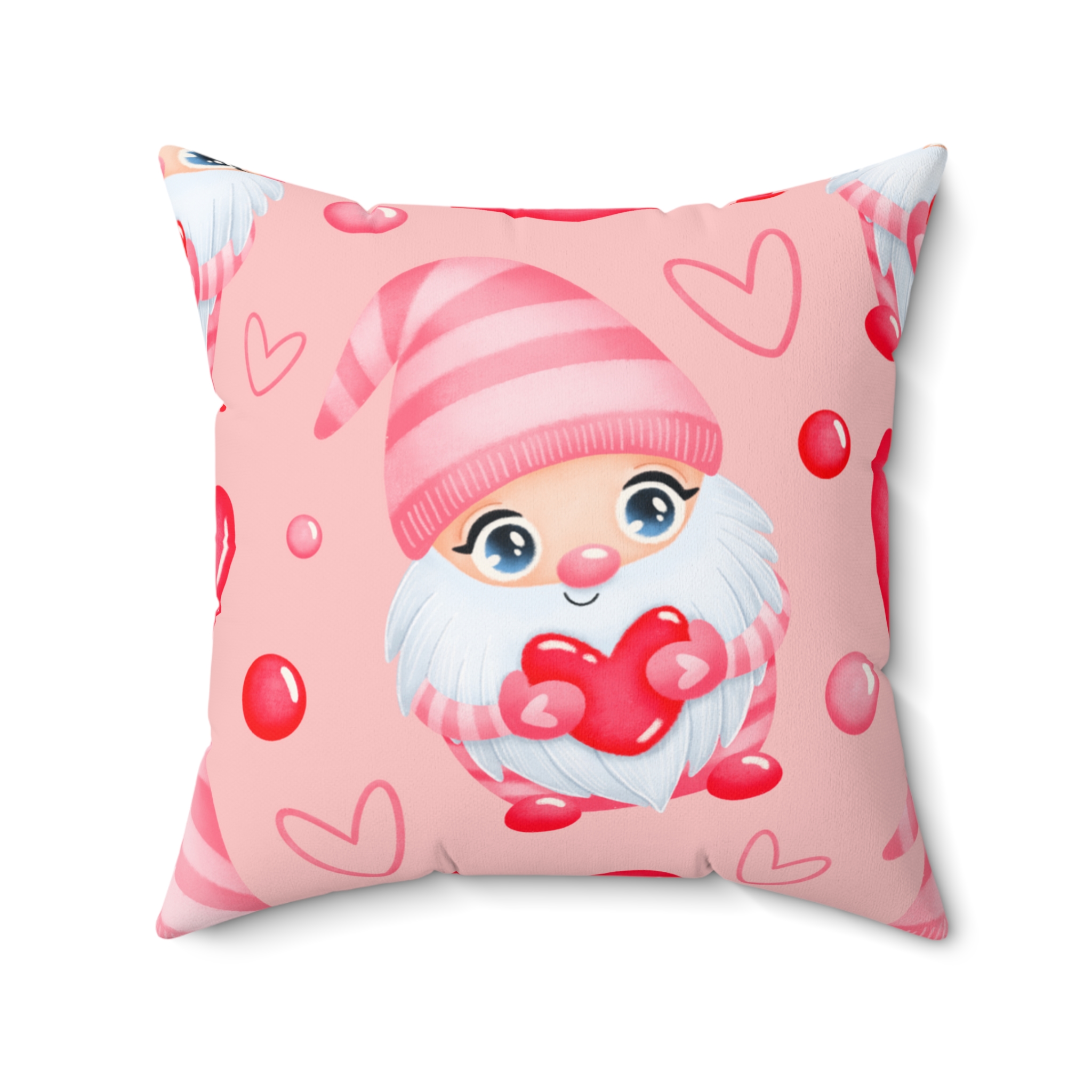 Gnomes in Love Square Pillow