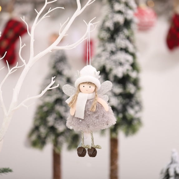 Gnoradne Christmas Tree Angel Fairy Hanging Ornaments,Plush Angel Doll Pendants,Soft Angel Doll Decoration Hanging Ornaments for Christmas Tree Home Party Decor and Holiday Presents