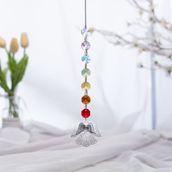 Gnoradne Crystal Hanging Decoration,Prism Crystals Lamps Decor,Sun Catcher Crystal Making Kit,Pendant DIY Outdoor Color Decoration Pendant for Window Wedding DIY Craft Decor