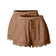 thumbnail image 1 of Gnshining 2PC Yoga Shorts for Women Summer Elastic Waist Shorts Casual Beach Shorts Plus Size Athleisure Shorts High Waisted Sports Pants Sweat Shorts, 1 of 3
