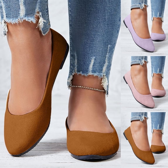 Gnshining Summer Shoes for WomenFashion Casual Cusp Head Comfy Casual Shoes