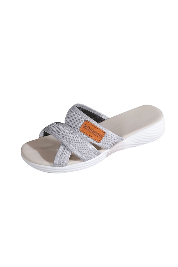 Summer Shoes for WomenFashion Casual Round Head Slippers Comfy Beach Casual Shoes