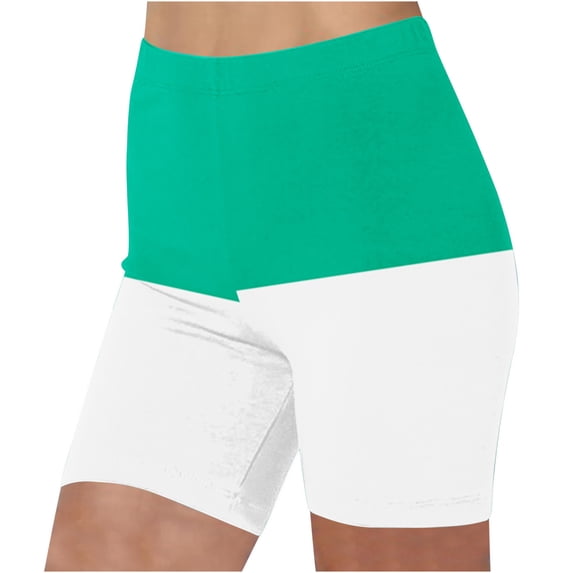 Gnshining Yoga Capris for Women Athleisure Running Shorts Elastic Waist Workout Shorts Stretch Booty Shorts High Waisted Biker Shorts