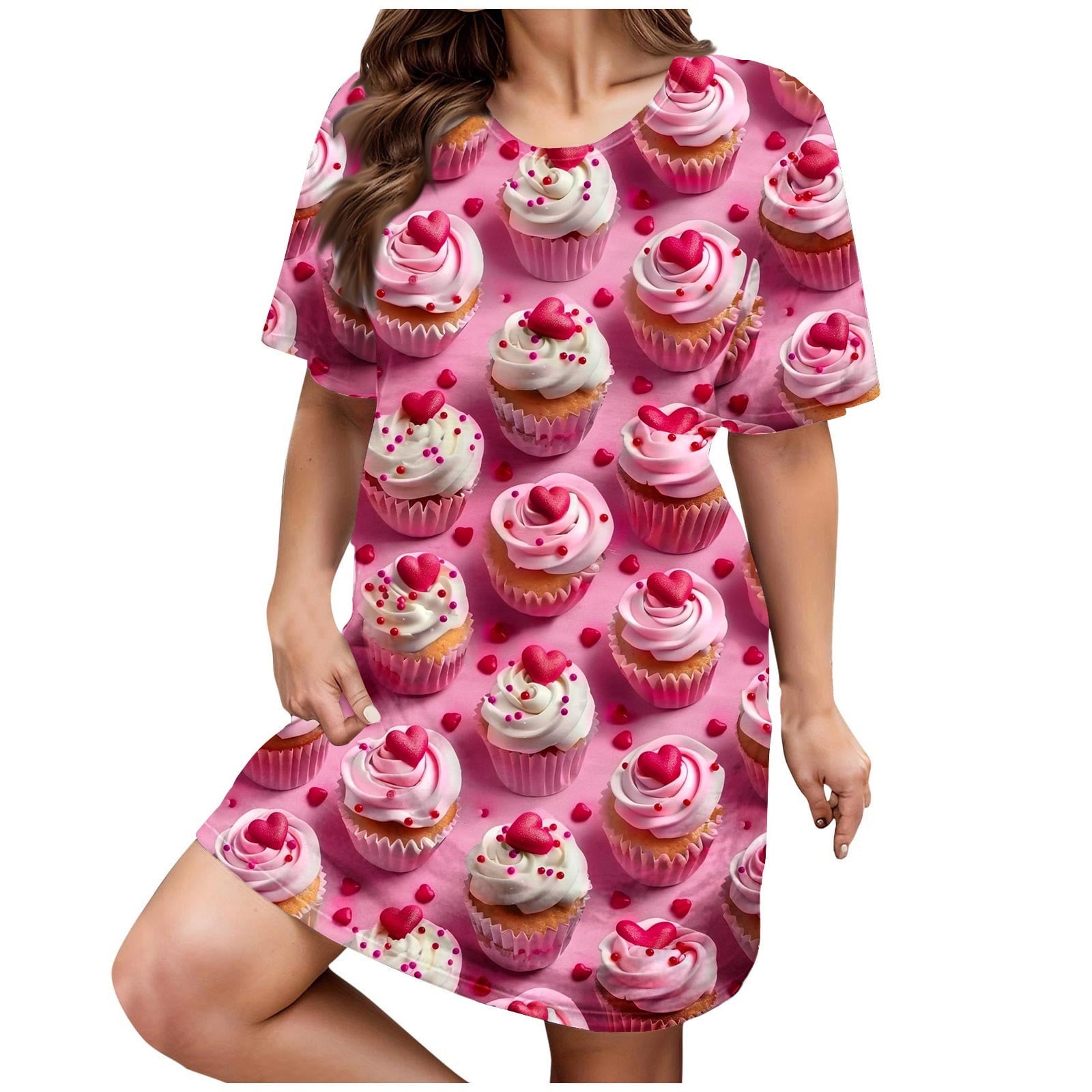 Hearts Print Nightgown - Carina main image 0
