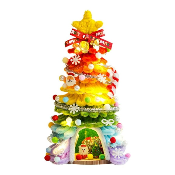 Gnwei 1 Pack Christmas Tree Crafts Kit Christmas Crafts Winter Xmas DIY Art Make Your Own Hanging Home Ornaments for Xmas Holidays Party Activities Decors