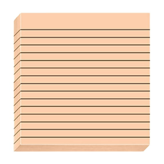 Gnwei (1 Pack) Lined Sticky Notes 3x3 in Post Ruled Stickies Super Sticking Power Memo Pads Vintage Colors Sticky Notes with Lines Self-Stick Note Pads