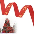 thumbnail image 1 of Gnwei 1 Rolls 5 Yards Christmas Ribbon 1 Inch, Red and Green Satin Ribbon Christmas Craft Ribbons for Gift Wrapping Bow Making DIY Crafts Holiday Xmas Party Decorations, 1 of 5
