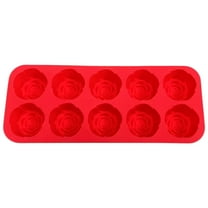 Gnwei 10 Cavity Rose Silicone Mold for Chocolate, Candles, Soap Making, Ice Cube, Heat & Cold Resistant (-40°F to 446°F), 1 Pack Baking Molds with Easy Release & Cleaning​