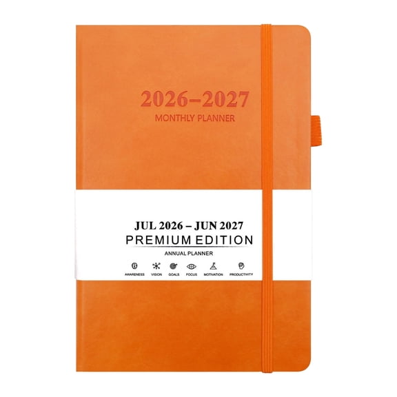 Gnwei 2026-2027 Monthly Planner, 1 Year Calendar Planner, Jul 2026 To Jun 2027, 8.5’’ x 5.7’’, Large Spiral Agenda, 12 Months, with Tabs ＆Pocket, Flexible Cover, Organizer for Office Home
