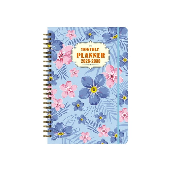 Gnwei 2026-2030 Monthly Planner - 5 Year Planner/Calendar 2026-2030, 8.3" x 5.9", 2026 Calendar Planner, Jan 2026 - Dec 2030, Tabs, Back Pocket, Holidays, Twin-Wire Binding