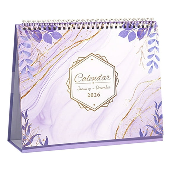 Gnwei 2026 Desk Calendar - Standing Flip 2026 Desktop Calendar, 10" x 8", Jan 2026 - Dec 2026, Large Calendar 2026 with Notes, To-dos, Yearly Overview, Great for Easy Planning