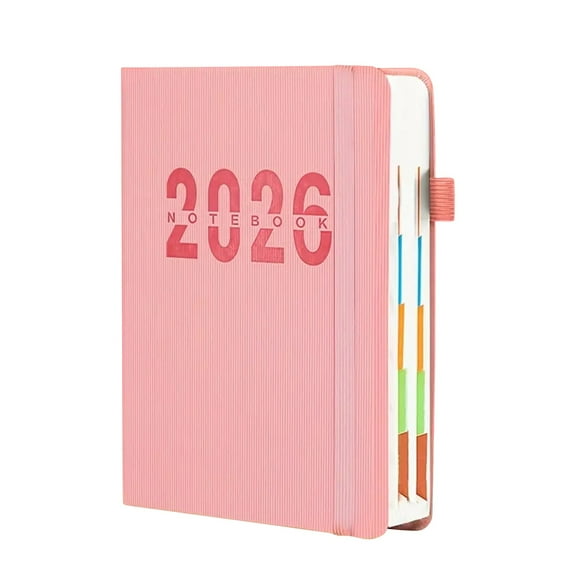 Gnwei 2026 Weekly Planner & Notebook Hardcover - Small Size 5.7" x 8.2" - Agenda 2025 Calendar Planner with Monthly Tab, 120 GSM Thick Paper, Storage Pocket, 400 pages