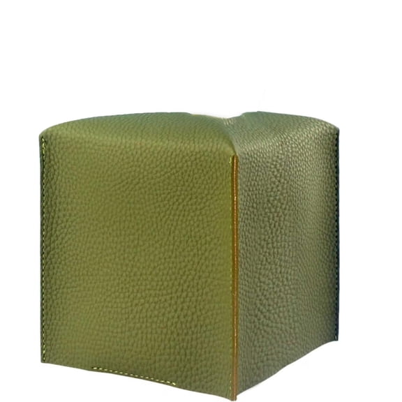 Gnwei 3D Square Tissue Box Cover, Pu Leather Square Tissue Box Holder with Bottom Belt Modern Style Tissue Box Organizer for Home, Car, Hotel, Office 5"X5"X5"