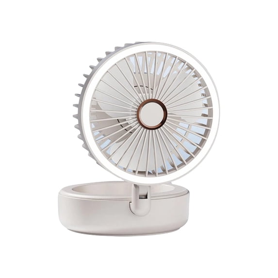Gnwei 4 In 1 Portable Folding Fan with Light, Portable Clip on Fan, Camping Fan with LED Lights, Battery Operated Fan, USB Rechargeable for Desk, Tent, Treadmill, Stroller, Home
