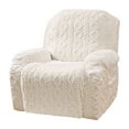 thumbnail image 1 of Gnwei 4 Pieces Geometric Jacquard Plush Recliner Slipcovers Soft Fuzzy Fluffy Sofa Couch Cover Anti-Slip Furniture Protector with Elastic Bottom for Kids Cats Dogs, 1 of 9