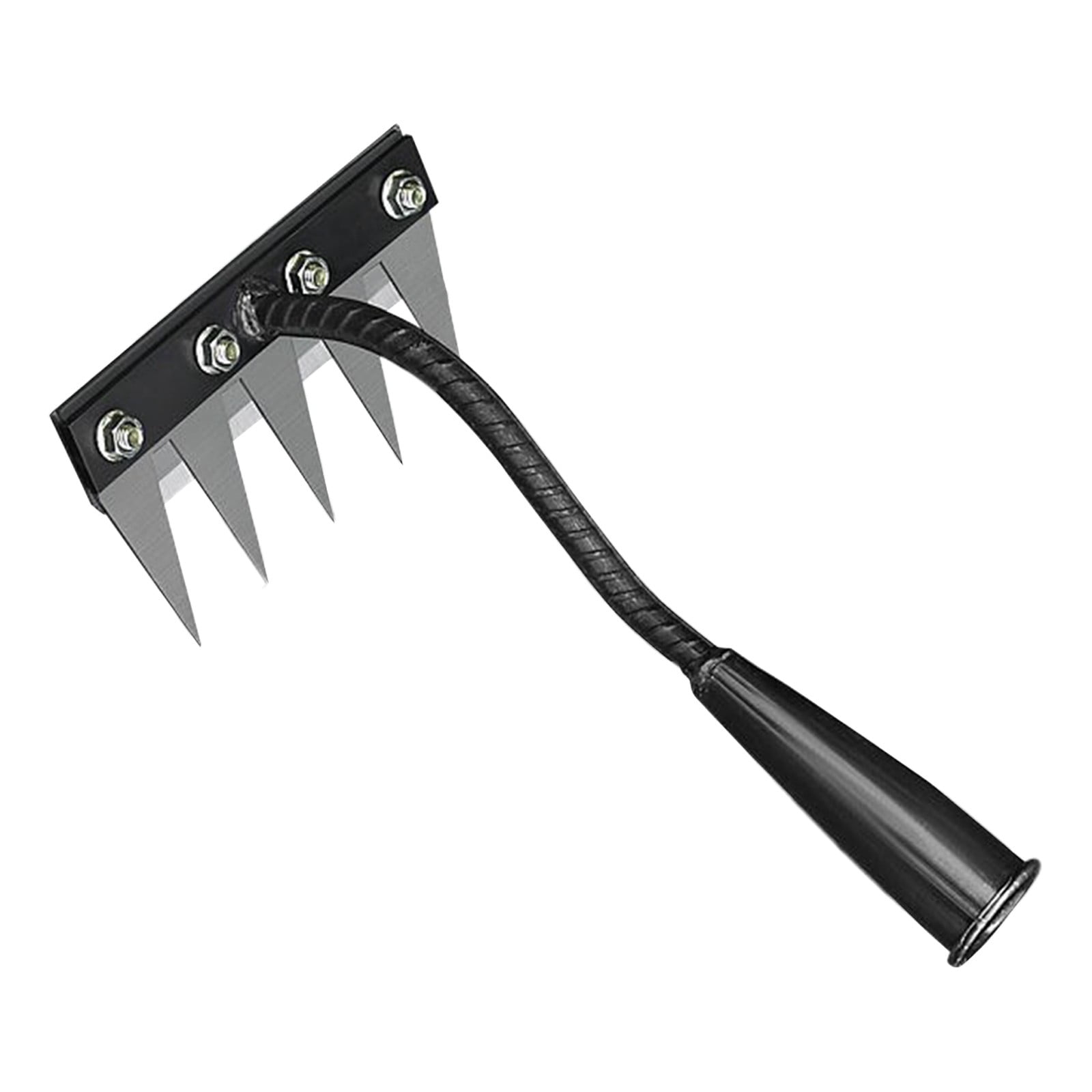 Gnwei 5/6/7/8 Teeth Heavy-Duty Garden Weeder Rakes, Iron Rake for Yard Lawn and Garden Maintenance - Multi-Option Hand Weeder Puller Tool for Gardening and Weed Removal