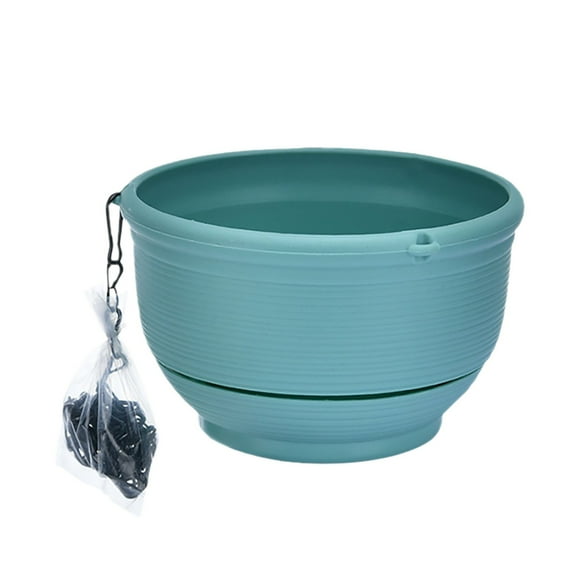 Gnwei 6.9 inch Self Watering Hanging Planters, Hanging Flower Pots for Indoor Outdoor Plants, Hanging Baskets with Drainage Holes & Plant Hangers for Garden Home Decor