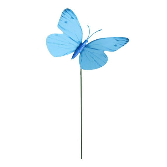 Gnwei 9.8in Plastic Colorful Butterfly & Flower Decorative Garden Stakes for Spring Garden Decor, Shaking Head Yard Art Decorations for Patio Lawn Ornaments