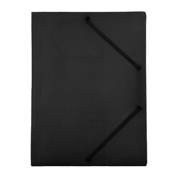 Gnwei A4 Corner Elastic Folder for 150 Sheets, 3 Flaps, Elasticated Folder with Modern VON Print, Lightweight Folder for School and Home, Multicoloured, 12.5x9.3in