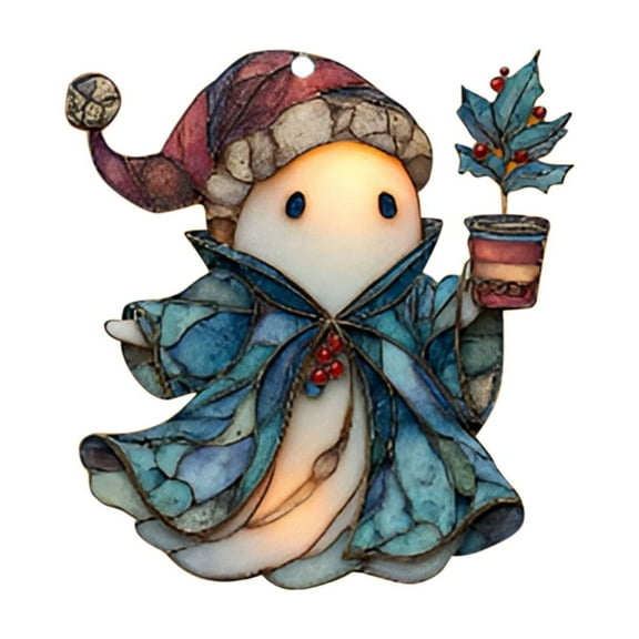 Gnwei Acrylic Halloween Ghost Pumpkin Door Hanging Sign Decorations, Happy Halloween Front Door Hanger Yard Wall Home Decor for Halloween, Party Outdoor Indoor Supply