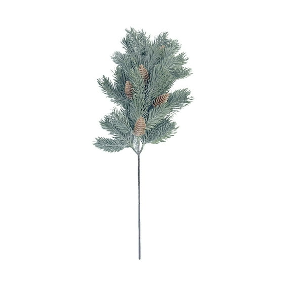 Gnwei Artificial Pine Needles Branches- 17.7" Christmas Fake Greenery Pine Picks with Pinecone- Faux Pine Leaves Sprigs for Christmas Garland Wreath & Home Garden Decoration