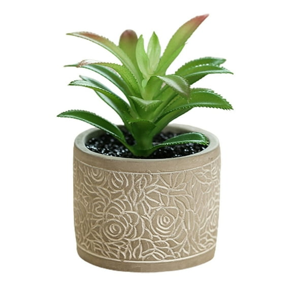 Gnwei Briful Succulents Plants Artificial for Home Decor, Realistic Potted Fake Agave Plant, Cute Aloe Maguey Faux Plant, Shelf Tables Decor, Modern Farmhouse Home Bathroom Decorations